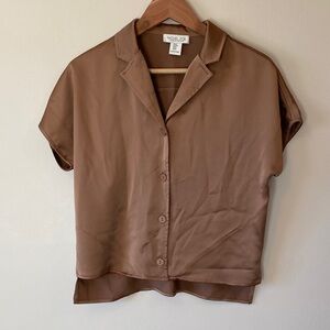 Rachel Zoe Chocolate Button-Down Shirt